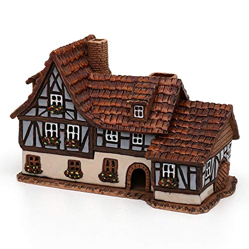 Keramik-Lichthaus - Fachwerk Bauernhaus - HandArt - Detailgetreu nachgebildet und Handbemalt - Maße: ca. Breite 17 cm x Tiefe 9 cm Höhe 10,5 cm von Dekohelden24