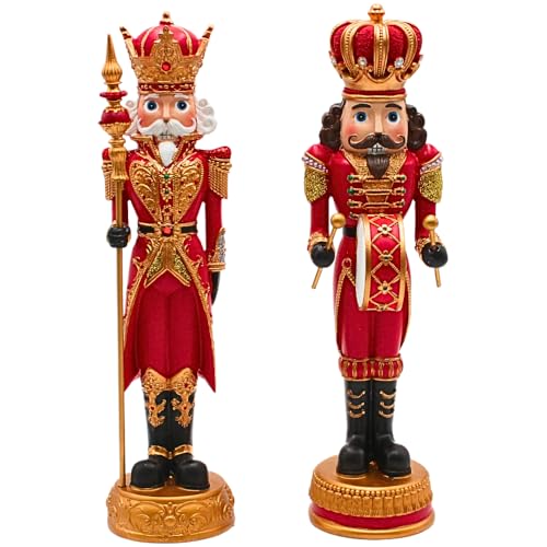 Dekohelden24 Keramik Nussknackerfiguren König und Trommler in rotem Gewand mit Krone als 2er Set, Größe je Nussknacker L/B/H ca. 9,5 x 9,5 x 35 cm Dekohelden24 Keramik Nussknackerfiguren König und Trommler in rotem Gewand mit Krone als 2er Set, Größe je Nussknacker L/B/H ca. 9,5 x 9,5 x 35 cm von Dekohelden24