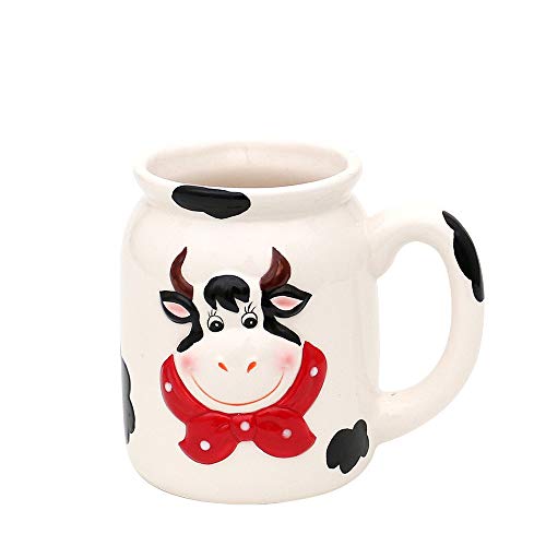 Dekohelden24 Keramik Tasse - Kuh -, ca. 12 x 9,5 x 11 cm. von Dekohelden24