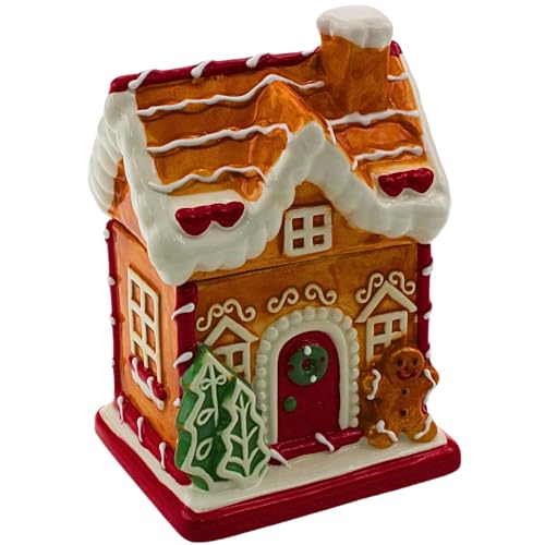 Dekohelden24 Keramikdose, Vorratsdose, Zuckerdose, Weihnachtsdose als Lebkuchenhaus, Größe L/B/H: 13 x 11 x 19 cm Dekohelden24 Keramikdose, Vorratsdose, Zuckerdose, Weihnachtsdose als Lebkuchenhaus, Größe L/B/H: 13 x 11 x 19 cm von Dekohelden24