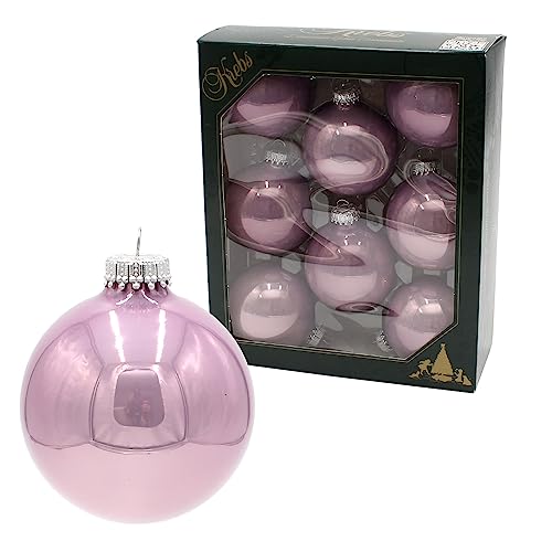 Dekohelden24 Lauschaer Christbaumschmuck - 8er Set Kugeln in Uni glänzend Flieder, mit Silberkrönchen, Größe Ø ca. 7 cm Dekohelden24 Lauschaer Christbaumschmuck - 8er Set Kugeln in Uni glänzend Flieder, mit Silberkrönchen, Größe Ø ca. 7 cm von Dekohelden24