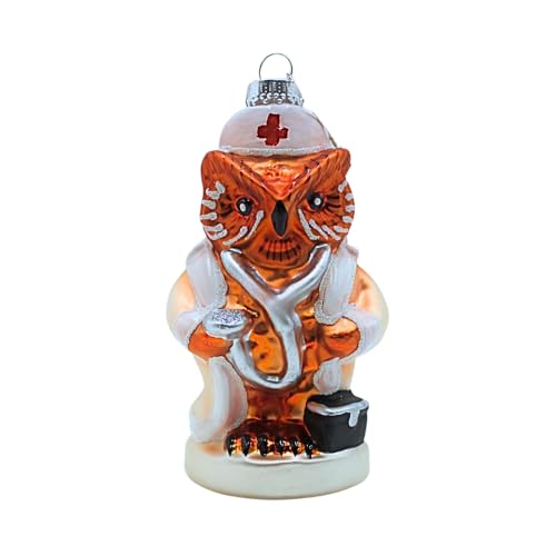 Dekohelden24 Lauschaer Christbaumschmuck - Christbaumkugeln Lauscha, Glaskugeln, Weihnachtsbaumkugeln, Glasornament Eule, Glasbehang Eulenkrankenschwester in weiß, aus Lauscha, L/B/H 5 x 4 x 11 cm. Dekohelden24 Lauschaer Christbaumschmuck - Christbaumkugeln Lauscha, Glaskugeln, Weihnachtsbaumkugeln, Glasornament Eule, Glasbehang Eulenkrankenschwester in weiß, aus Lauscha, L/B/H 5 x 4 x 11 cm. von Dekohelden24