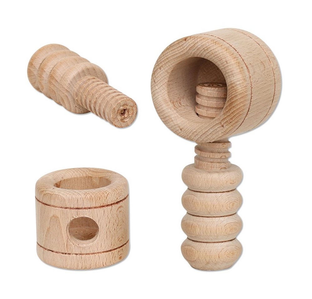 Dekohelden24 Nussknacker 2 Holz Nussknacker Schraube, (2-tlg) von Dekohelden24