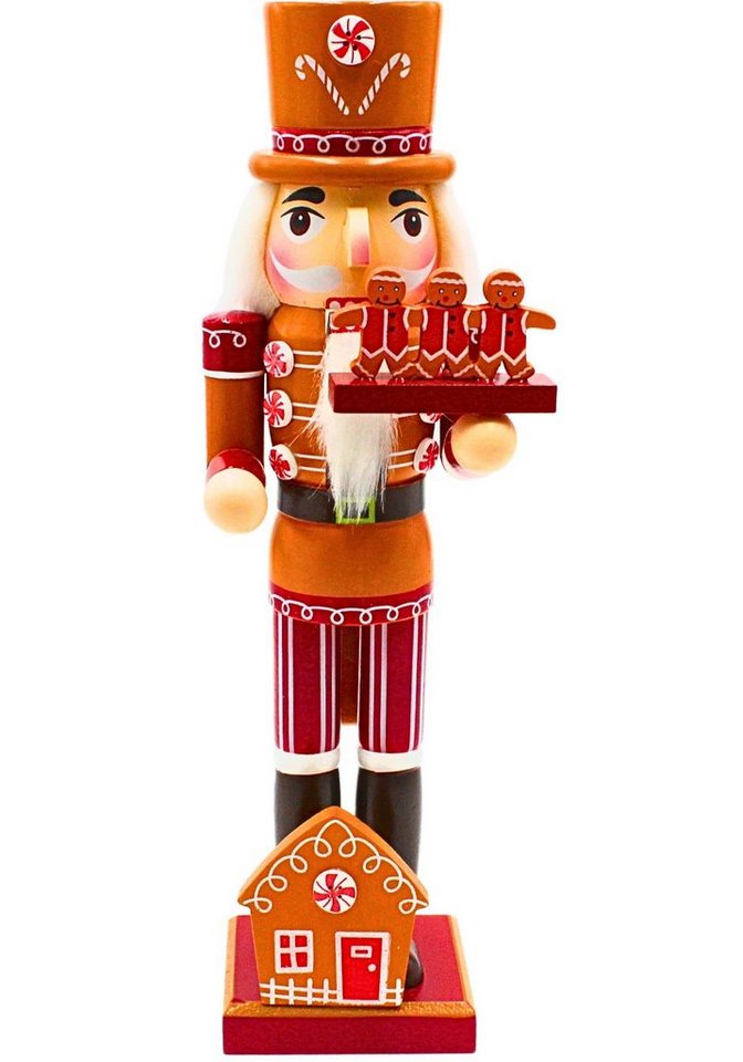 Dekohelden24 Nussknacker Holz Nussknacker mit Lebkuchenelemente, Ausführung über Menü wählbar. von Dekohelden24