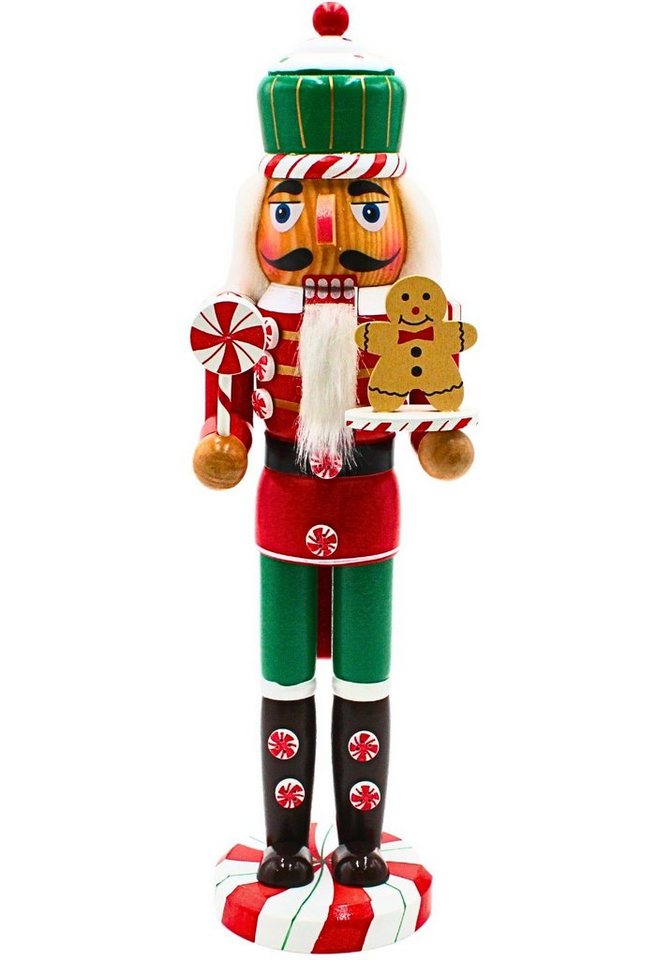 Dekohelden24 Nussknacker Holz Nussknacker mit Lebkuchenelemente, Ausführung über Menü wählbar. von Dekohelden24