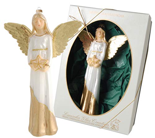 Dekohelden24 Original LAUSCHAER Christbaumschmuck - Engel in Gold, mundgeblasen und aufwendig handdekoriert, ca. 20 cm. Dekohelden24 Original LAUSCHAER Christbaumschmuck - Engel in Gold, mundgeblasen und aufwendig handdekoriert, ca. 20 cm. von Dekohelden24
