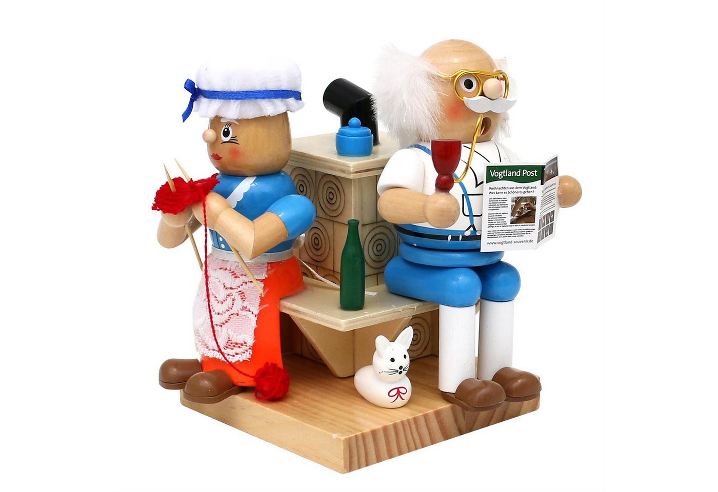 Dekohelden24 Räuchermännchen Holz Räucherfigur Oma und Opa am Kamin, Maße ca. 13 x 12 x 16 cm Dekohelden24 Räuchermännchen Holz Räucherfigur Oma und Opa am Kamin, Maße ca. 13 x 12 x 16 cm von Dekohelden24