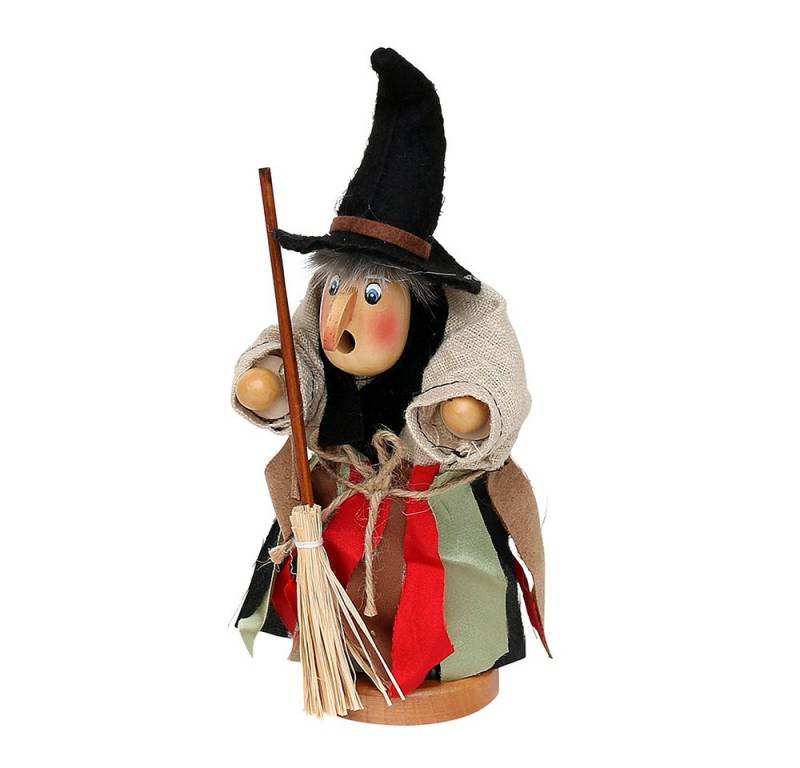 Dekohelden24 Räuchermännchen Räucher Hexe, Moosmann oder Waldfrau - Größe ca. 20 cm, hochwertiges Holz von Dekohelden24