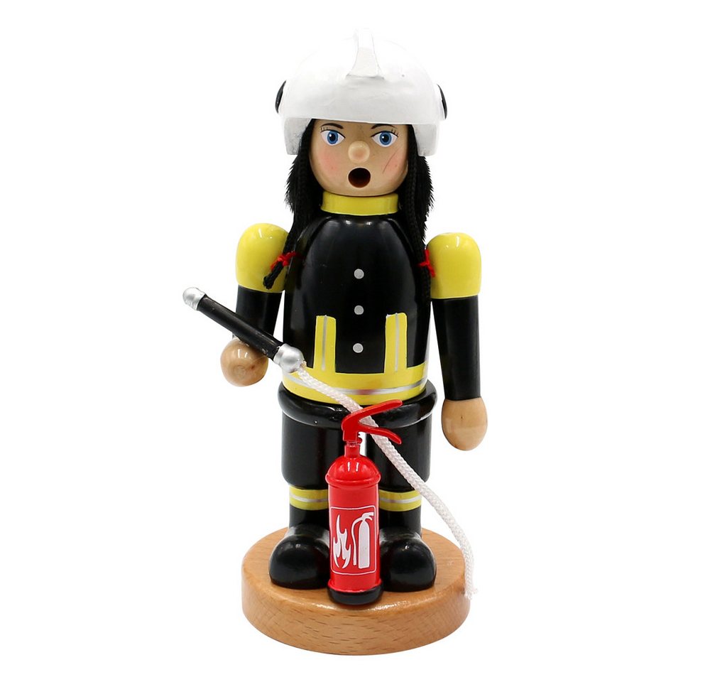 Dekohelden24 Räuchermännchen Räuchermännchen in verschiedenen Varianten, schwarz (mit Poly-Helm) L/B/H 9 x 9 x 19 cm von Dekohelden24