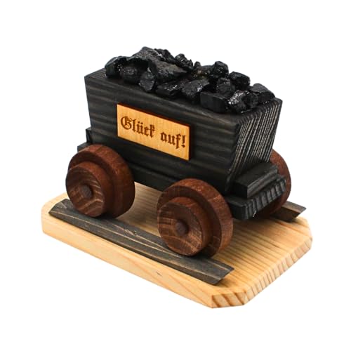 Dekohelden24 Räuchermann, Räucherfigur als Bergbau Lore, L/B/H 21 x 12 x 16 cm von Dekohelden24