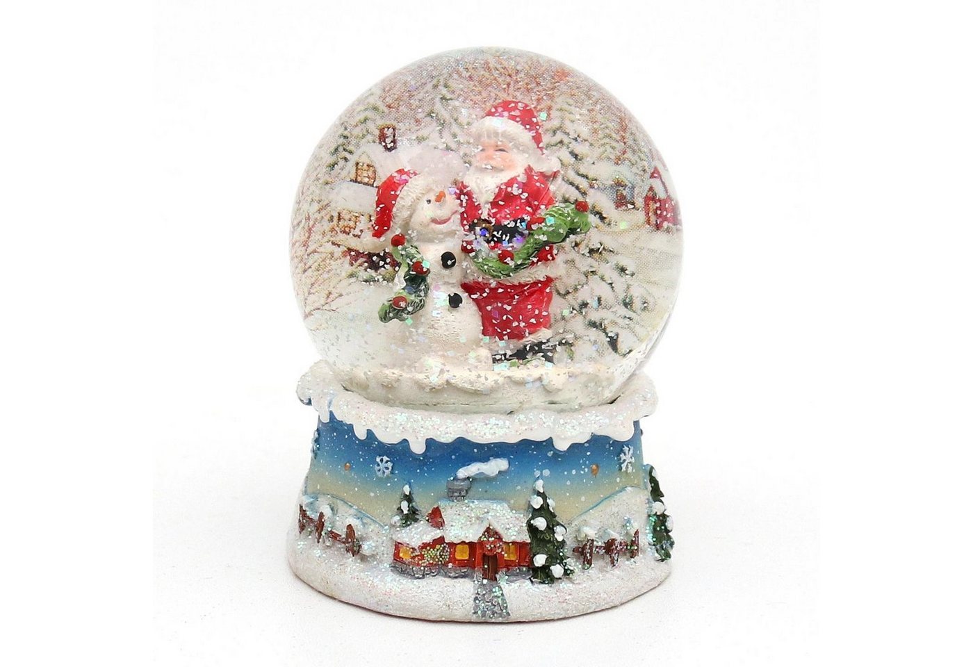 Dekohelden24 Schneekugel Schneekugel, Santa, Maße H/B/Ø Kugel: ca. 8,5 x 7 cm/ Ø 6,5 cm. (1 St) von Dekohelden24