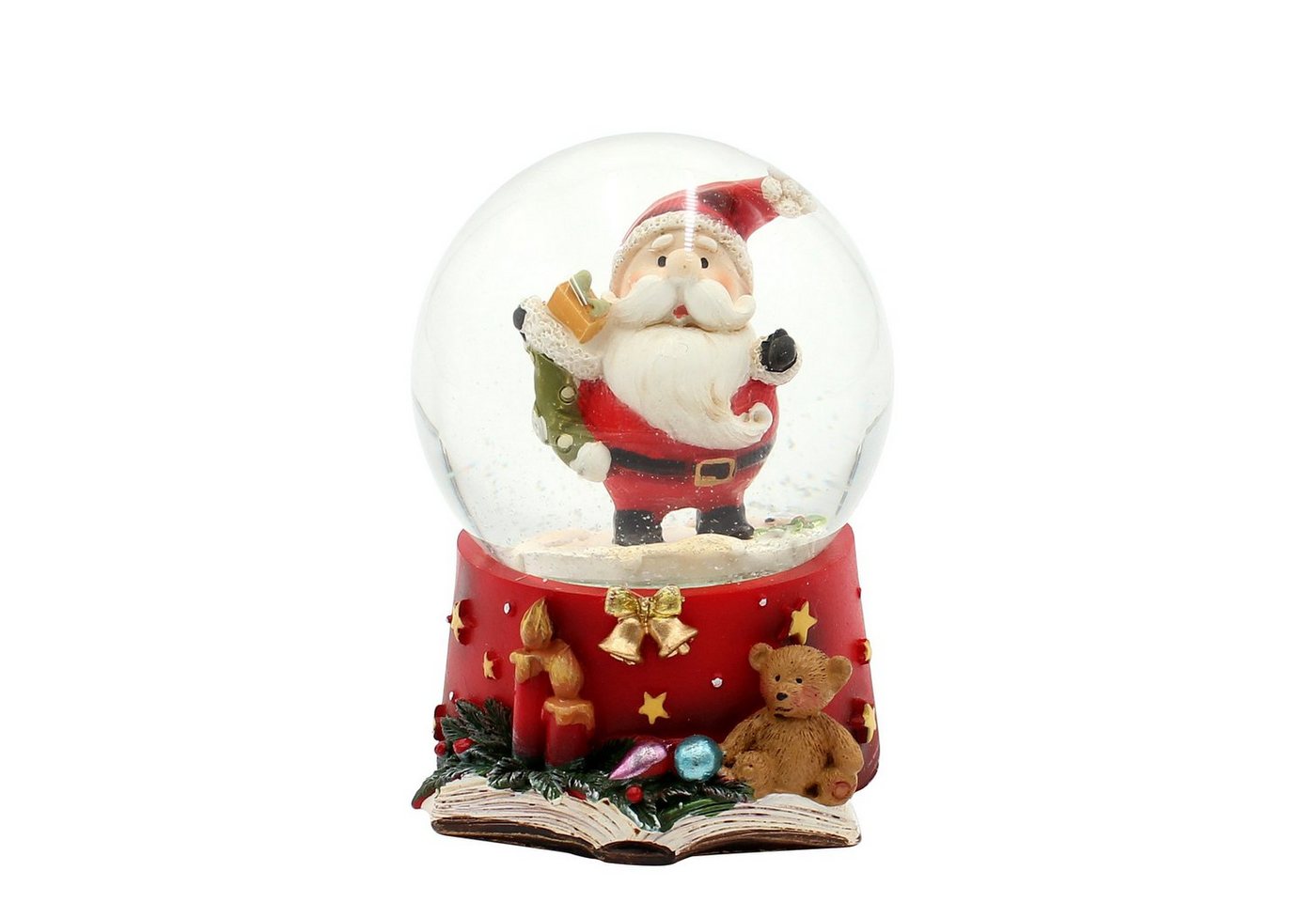 Dekohelden24 Schneekugel Schneekugel Weihnachtsmann / Gnom verschiedenen Ausführungen (1 St) von Dekohelden24