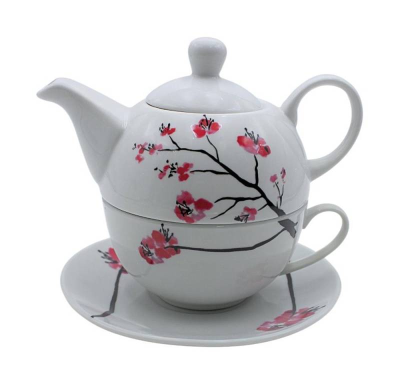 Dekohelden24 Teekanne Teekannen in verschiedenen Varianten, (Tea-for-One), Japanischer Stil, romantisches Design, kompakt von Dekohelden24