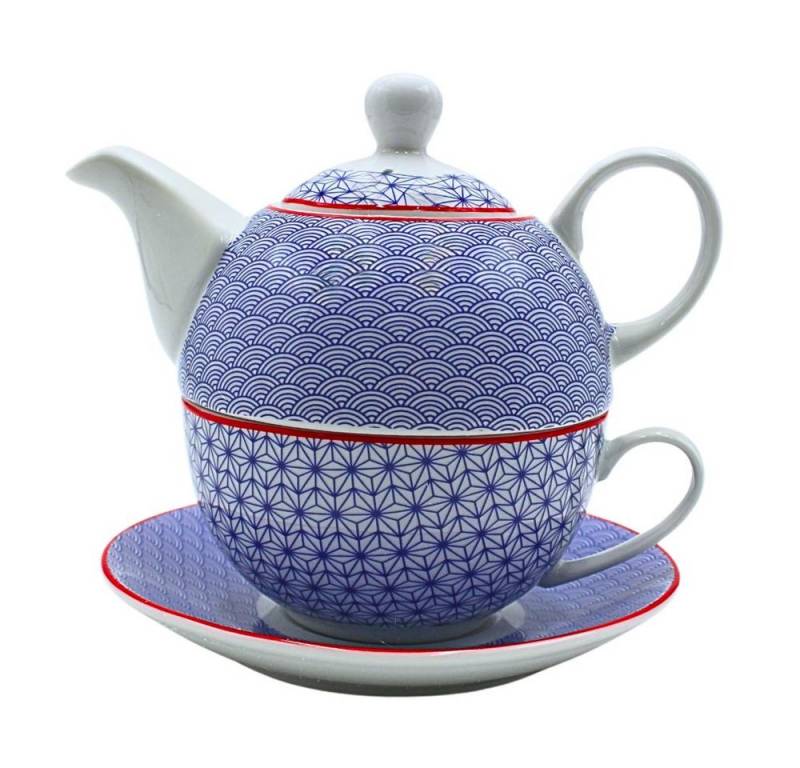 Dekohelden24 Teekanne Teekannen in verschiedenen Varianten, (Tea-for-One), Retrodesign, kompakte Form, praktische Kombination von Dekohelden24