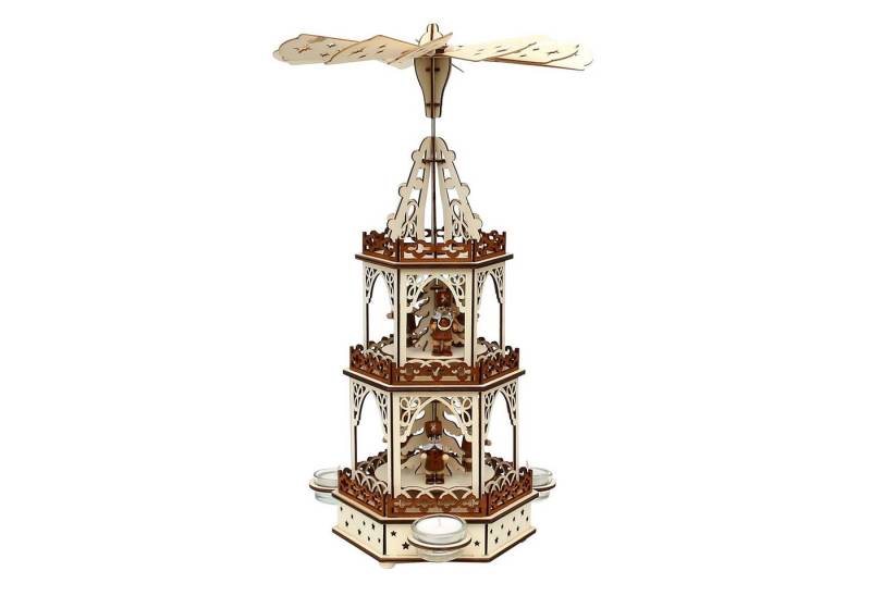 Dekohelden24 Weihnachtspyramide Holz Teelichtpyramide in natur / braun mit 3 Etagen, für 3 Teelichte Dekohelden24 Weihnachtspyramide Holz Teelichtpyramide in natur / braun mit 3 Etagen, für 3 Teelichte von Dekohelden24