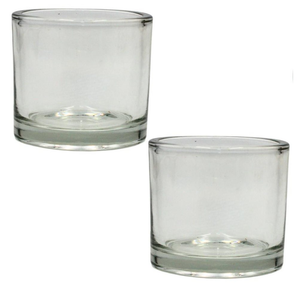 Dekohelden24 Windlicht Windlichtglas / Teelichtglas im 2er Set, klar / transparent aus Glas (2 St) von Dekohelden24