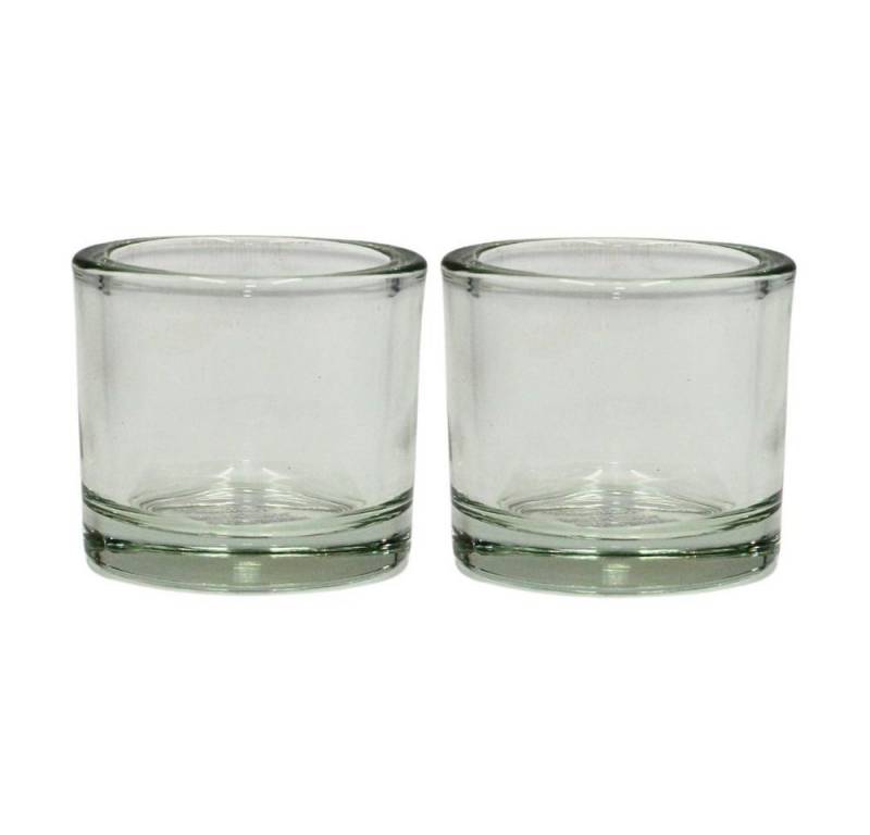 Dekohelden24 Windlicht Windlichtglas / Teelichtglas im 2er Set, klar / transparent aus Glas (2 St) von Dekohelden24