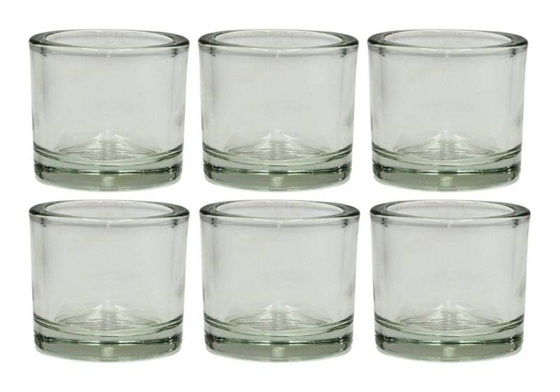 Dekohelden24 Windlicht Windlichtglas / Teelichtglas im 6er Set, klar / transparent aus Glas (6 St) von Dekohelden24