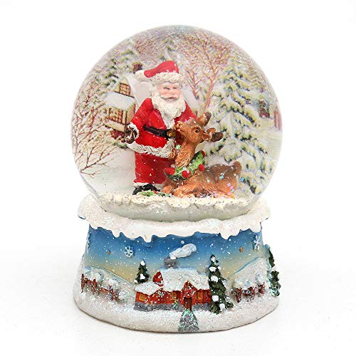 Dekohelden24 Wunderbare Schneekugel, Santa mit Rentier, Ø 6,5 cm Dekohelden24 Wunderbare Schneekugel, Santa mit Rentier, Ø 6,5 cm von Dekohelden24