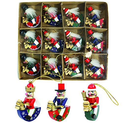 Dekohelden24 Wunderschöner Holzbaumbehang als 12er Set, Motiv: Reiter, ca. 7cm Dekohelden24 Wunderschöner Holzbaumbehang als 12er Set, Motiv: Reiter, ca. 7cm von Dekohelden24