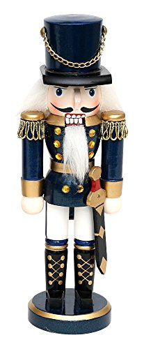 Dekohelden24 Wunderschöner Nussknacker Soldat, in blau, klassisch, ca. 35 cm von Dekohelden24