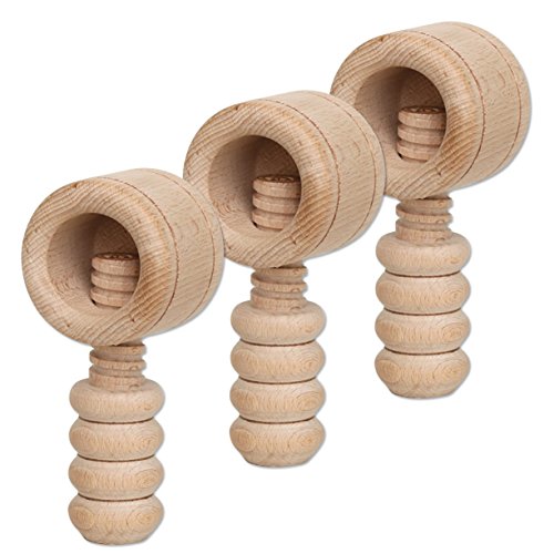 Dekohelden24 3 Stück Holz Nussknacker hochwertige Handarbeit, ca. 12 cm von Dekohelden24