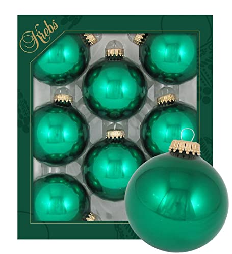 ORIGINAL LAUSCHAER Christbaumschmuck - 8er Set Kugeln Uni glänzend smaragdgrün, 6,7 cm, mit goldenem Krönchen + 50 Schnellaufhänger in Gold GRATIS zu Ihrer Bestellung dazu ! ORIGINAL LAUSCHAER Christbaumschmuck - 8er Set Kugeln Uni glänzend smaragdgrün, 6,7 cm, mit goldenem Krönchen + 50 Schnellaufhänger in Gold GRATIS zu Ihrer Bestellung dazu ! von Dekohelden24