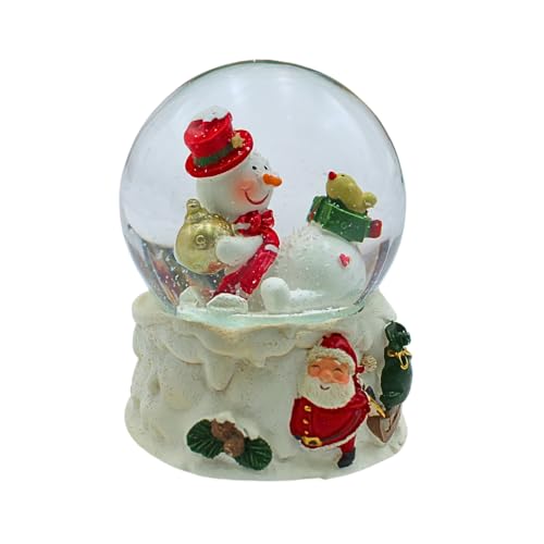 Schüttelkugel, Glaskugel Weihnachten, Schneemannkugel, Schneekugel als Schneemann mit Baumkugel auf Buntem Polystonesockel, Maße H/B/Ø Kugel: ca. 9 x 7 cm/Ø 6,5 cm. Schüttelkugel, Glaskugel Weihnachten, Schneemannkugel, Schneekugel als Schneemann mit Baumkugel auf Buntem Polystonesockel, Maße H/B/Ø Kugel: ca. 9 x 7 cm/Ø 6,5 cm. von Dekohelden24