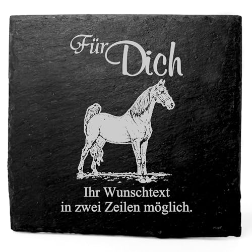 Deko Schiefer Untersetzer personalisiert American Pferd - Für Dich - 11x11cm Schwarz Bierdeckel Tischdeko Bieruntersetzer Weinuntersetzer Deko Schiefer Untersetzer personalisiert American Pferd - Für Dich - 11x11cm Schwarz Bierdeckel Tischdeko Bieruntersetzer Weinuntersetzer von Dekolando