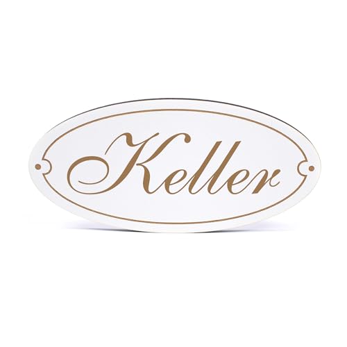 Dekolando Deko Türschild oval - Keller - Schild 15 x 7 cm - Schilder Türschilder Namensschilder Wohnung selbstklebend Holzschild Tür Holzschilder Dekolando Deko Türschild oval - Keller - Schild 15 x 7 cm - Schilder Türschilder Namensschilder Wohnung selbstklebend Holzschild Tür Holzschilder von DEKOLANDO