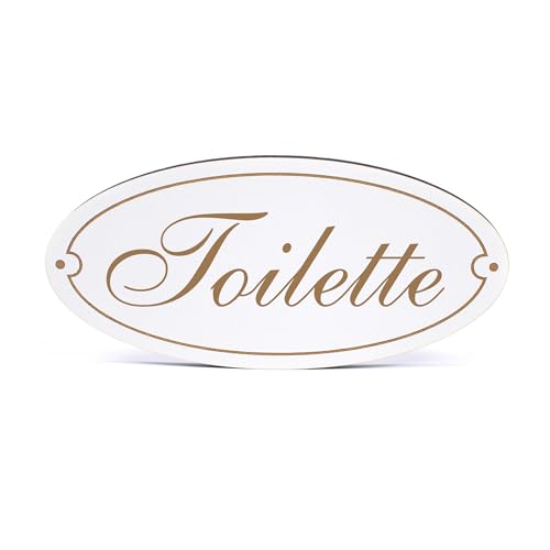 Dekolando Deko Türschild oval - Toilette - Schild 15 x 7 cm - Schilder Türschilder Namensschilder Wohnung selbstklebend Holzschild Tür Holzschilder Dekolando Deko Türschild oval - Toilette - Schild 15 x 7 cm - Schilder Türschilder Namensschilder Wohnung selbstklebend Holzschild Tür Holzschilder von Dekolando
