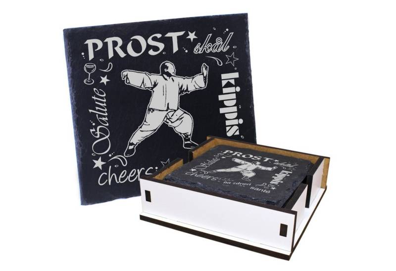 Dekolando Getränkeuntersetzer Prost Taichi - inkl. Box & Flaschenuntersetzer, 6-tlg. von Dekolando