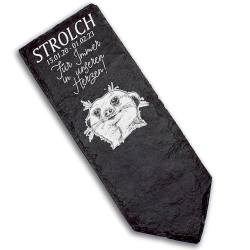 DEKOLANDO Grabstecker Grabschmuck Grabstein - Erdmännchen Kopf - Personalisiert Grab Deko 22x8 Grabdekoration DEKOLANDO Grabstecker Grabschmuck Grabstein - Erdmännchen Kopf - Personalisiert Grab Deko 22x8 Grabdekoration von DEKOLANDO