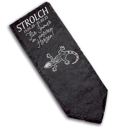 DEKOLANDO Grabstecker Grabschmuck Grabstein - Gecko - Personalisiert Grab Deko 22x8 Grabdekoration DEKOLANDO Grabstecker Grabschmuck Grabstein - Gecko - Personalisiert Grab Deko 22x8 Grabdekoration von DEKOLANDO