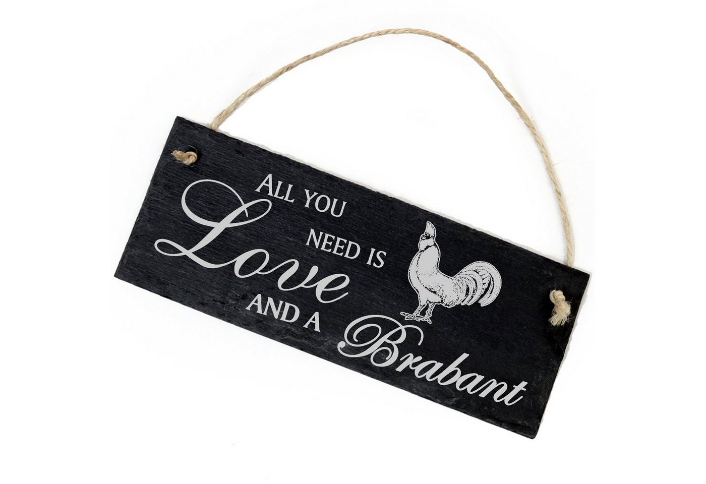 Dekolando Hängedekoration Brabanter Hahn 22x8cm All you need is Love and a Brabant von Dekolando