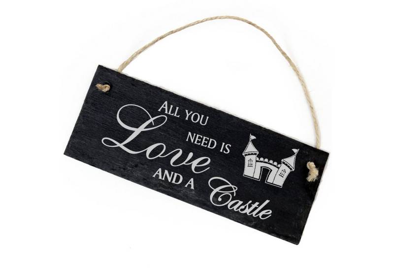 Dekolando Hängedekoration Comic Schloss 22x8cm All you need is Love and a Castle von Dekolando