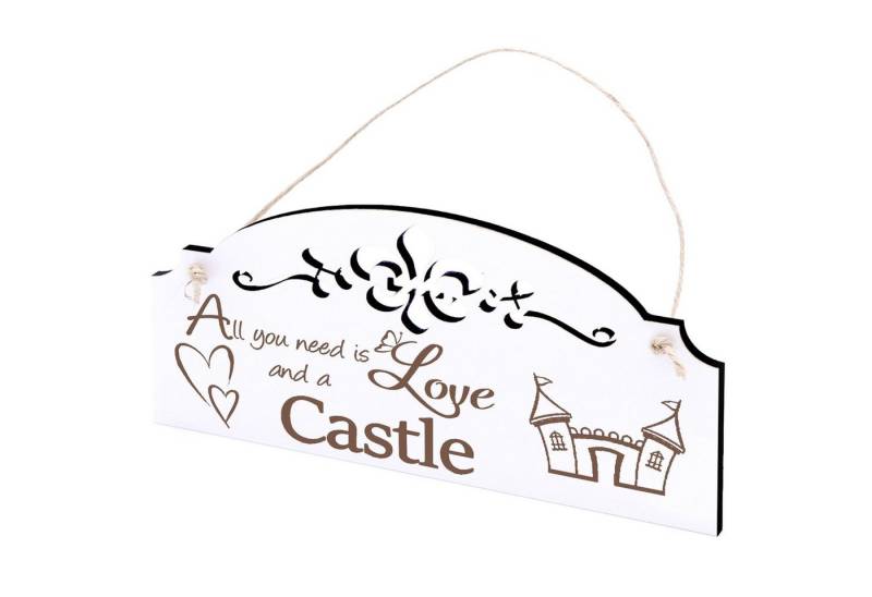 Dekolando Hängedekoration Comic Schloss Deko 20x10cm All you need is Love Dekolando Hängedekoration Comic Schloss Deko 20x10cm All you need is Love von Dekolando
