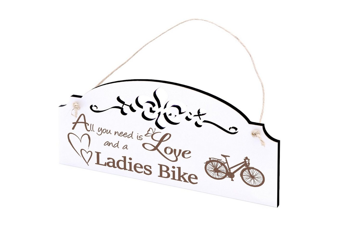 Dekolando Hängedekoration Damenrad Deko 20x10cm All you need is Love Dekolando Hängedekoration Damenrad Deko 20x10cm All you need is Love von Dekolando