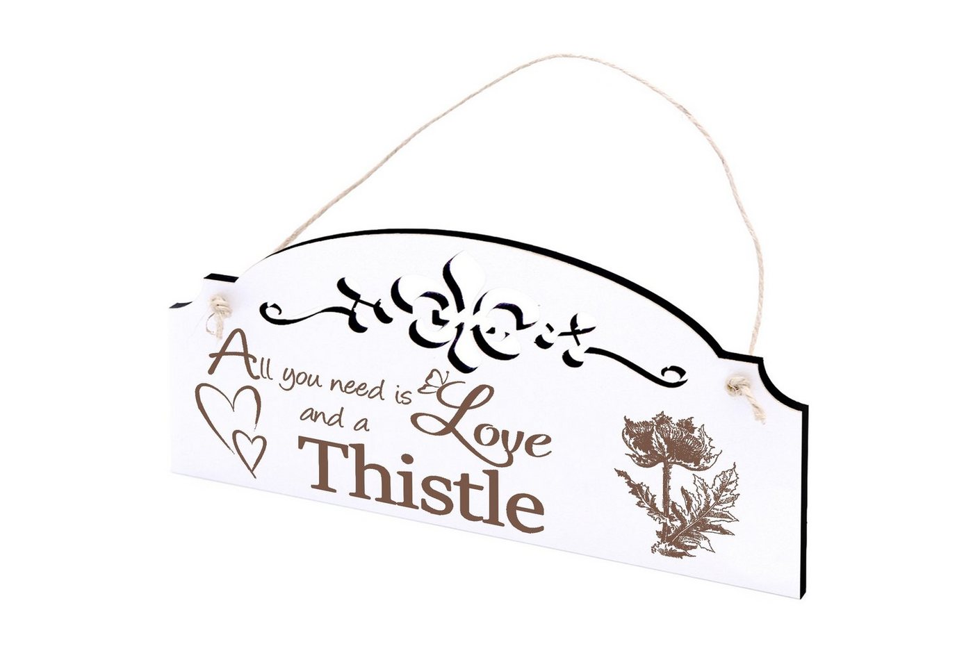 Dekolando Hängedekoration Distel Deko 20x10cm All you need is Love Dekolando Hängedekoration Distel Deko 20x10cm All you need is Love von Dekolando
