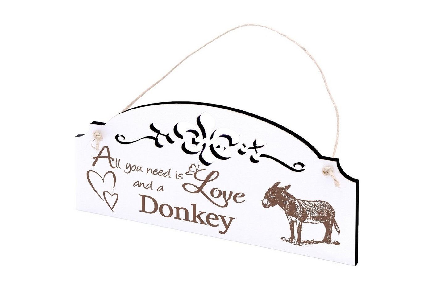 Dekolando Hängedekoration Esel Deko 20x10cm All you need is Love Dekolando Hängedekoration Esel Deko 20x10cm All you need is Love von Dekolando