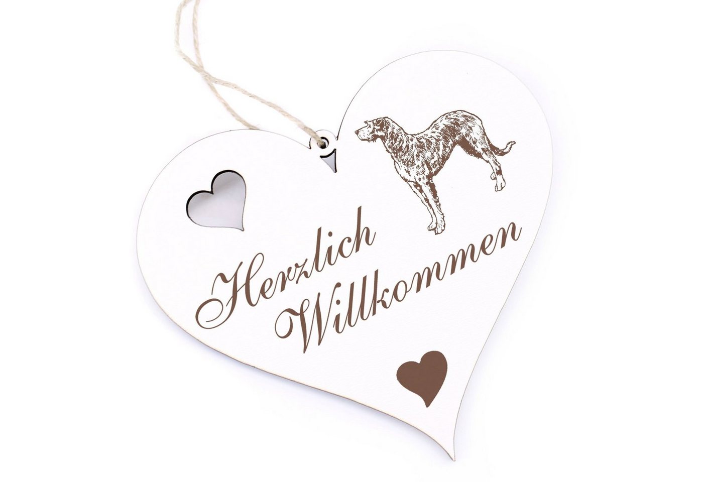 Dekolando Hängedekoration Herzlich Willkommen - Irischer Wolfshund - 13x12cm Dekolando Hängedekoration Herzlich Willkommen - Irischer Wolfshund - 13x12cm von Dekolando