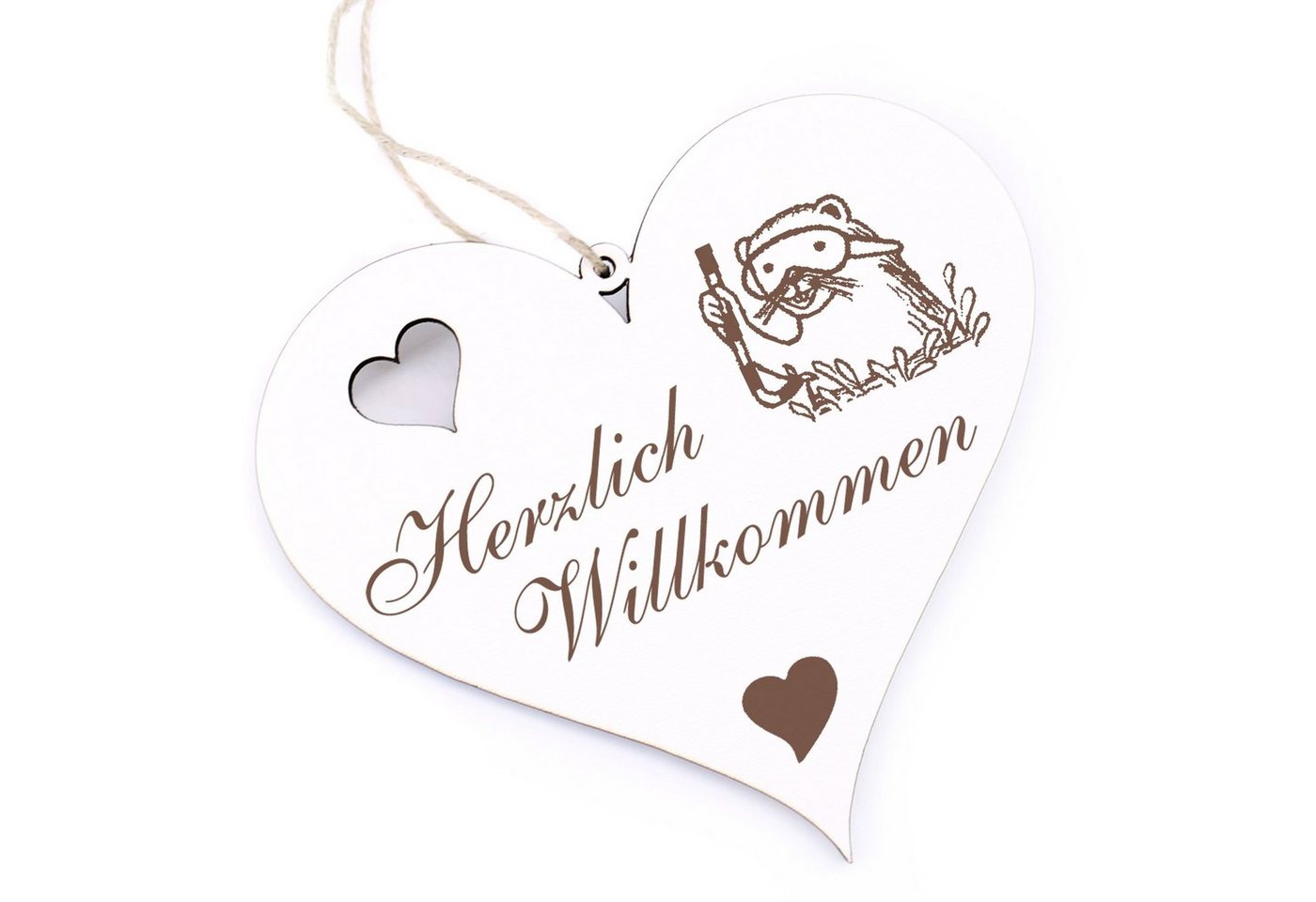 Dekolando Hängedekoration Herzlich Willkommen - Maulwurf mit Taucherbrille - 13x12cm Dekolando Hängedekoration Herzlich Willkommen - Maulwurf mit Taucherbrille - 13x12cm von Dekolando