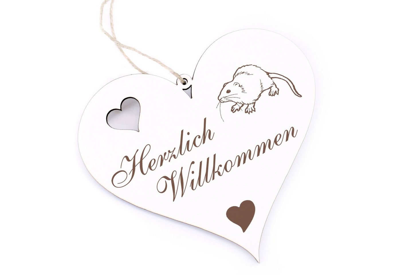 Dekolando Hängedekoration Herzlich Willkommen - Ratte - 13x12cm Dekolando Hängedekoration Herzlich Willkommen - Ratte - 13x12cm von Dekolando