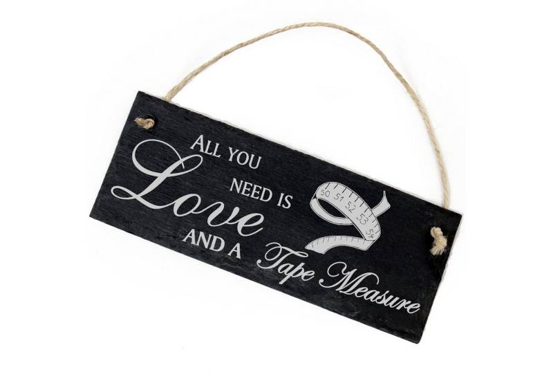 Dekolando Hängedekoration Maßband 22x8cm All you need is Love and a Tape Measure von Dekolando