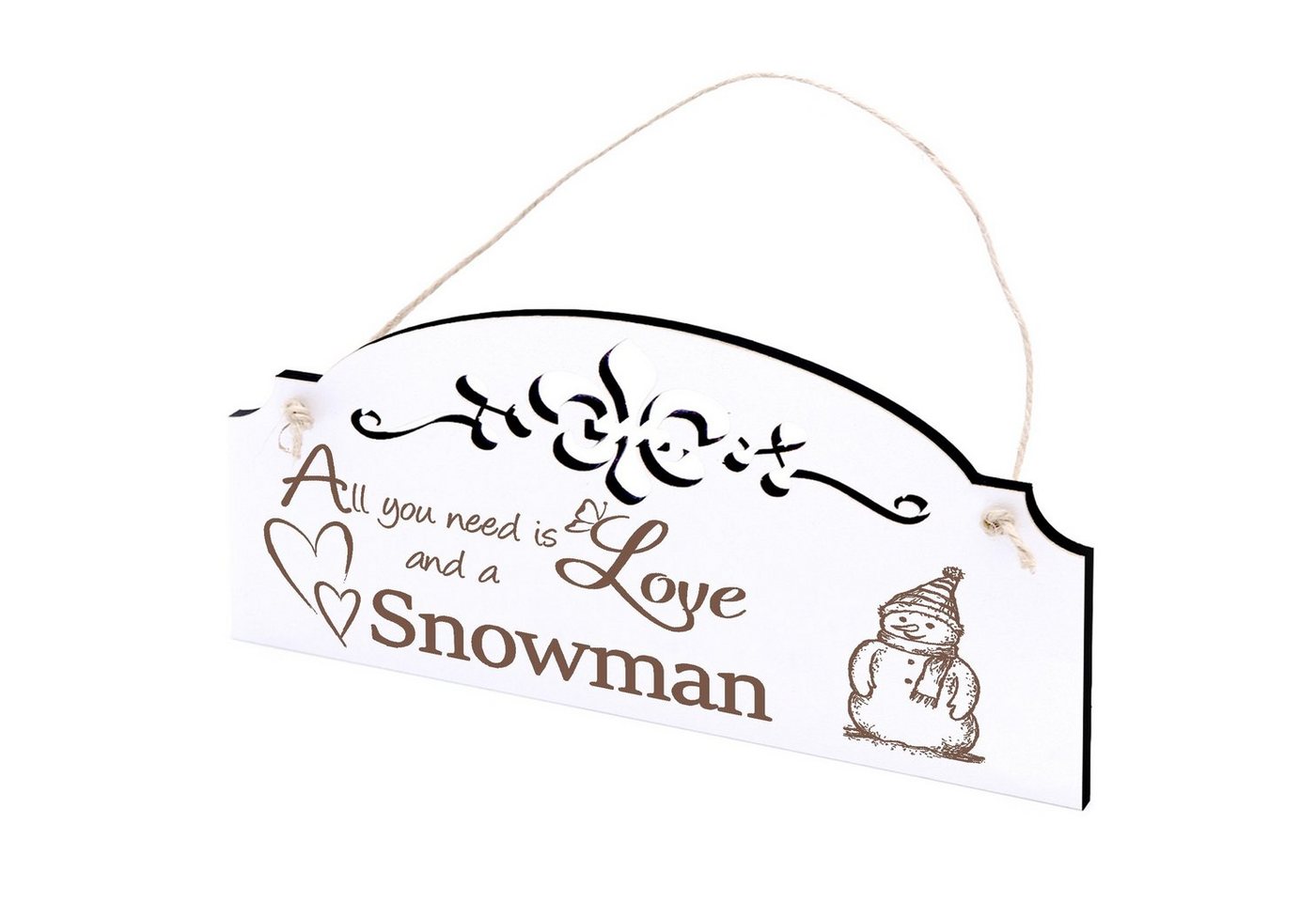 Dekolando Hängedekoration Schneemann Deko 20x10cm All you need is Love Dekolando Hängedekoration Schneemann Deko 20x10cm All you need is Love von Dekolando