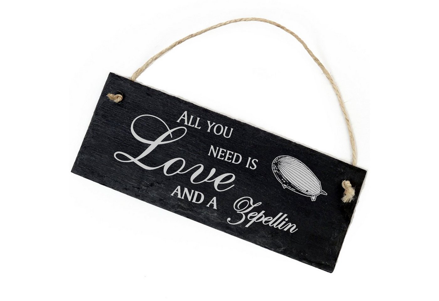 Dekolando Hängedekoration Zepellin 22x8cm All you need is Love and a Zepellin Dekolando Hängedekoration Zepellin 22x8cm All you need is Love and a Zepellin von Dekolando