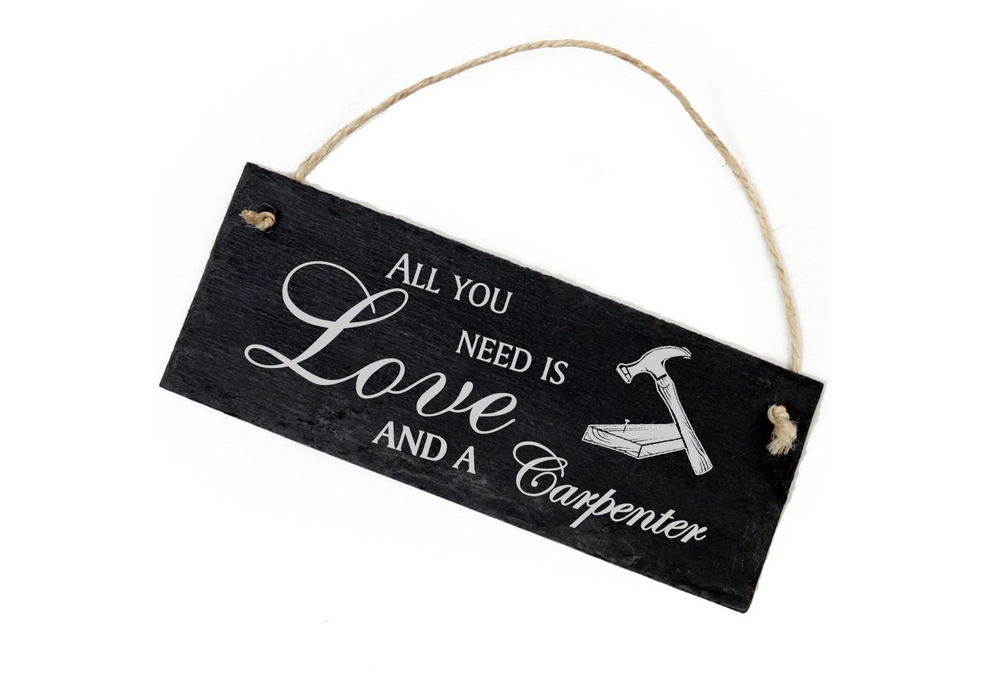 Dekolando Hängedekoration Zimmermann Hammer und Brett 22x8cm All you need is Love and a Carpent Dekolando Hängedekoration Zimmermann Hammer und Brett 22x8cm All you need is Love and a Carpent von Dekolando