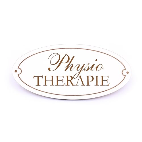 Dekolando Türschild PHYSIO THERAPIE Schild oval Physiotherapie weiß selbstklebend graviert Praxis Türdeko 15 x 7 cm Dekolando Türschild PHYSIO THERAPIE Schild oval Physiotherapie weiß selbstklebend graviert Praxis Türdeko 15 x 7 cm von DEKOLANDO