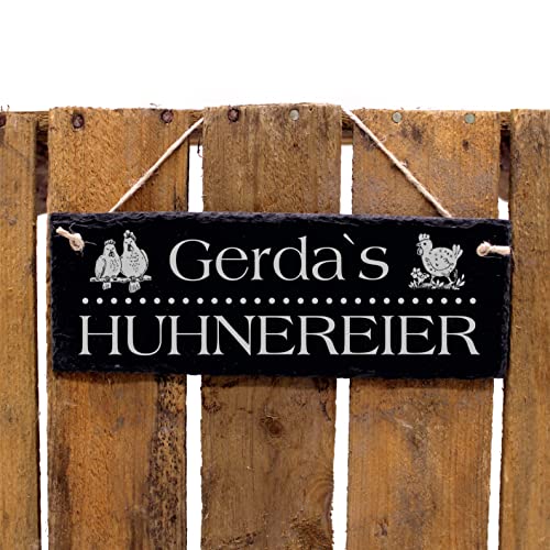 Hühnereier mit Wunschnamen Schild Schiefer graviert Eier Hühner Stallschild Türschild Hühnerstall Eierverkauf Henne 22 x 8 cm Hühnereier mit Wunschnamen Schild Schiefer graviert Eier Hühner Stallschild Türschild Hühnerstall Eierverkauf Henne 22 x 8 cm von DEKOLANDO