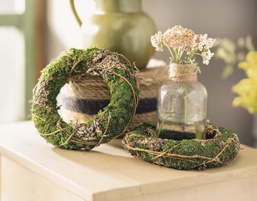 2X Mooskranz Petit aus Naturmoos mit Zweigen & Rinde, Kranz Ø 20 cm, Tischkranz, Naturkranz, Dekokranz 2X Mooskranz Petit aus Naturmoos mit Zweigen & Rinde, Kranz Ø 20 cm, Tischkranz, Naturkranz, Dekokranz von Dekoleidenschaft